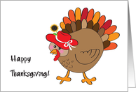 Red Hat Friend Turkey card