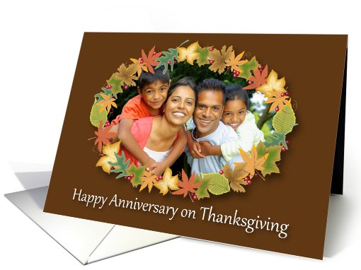 Anniversary / On Thanksgiving Photo card (835974)