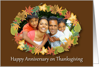 Anniversary / On Thanksgiving Photo Card