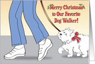 Christmas To Dog Walker card