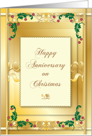 Anniversary / On Christmas Day card