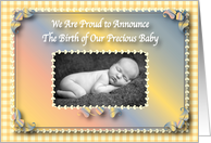 Photo Card Birth Announcement card