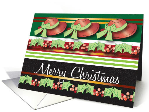 Christmas to Red Hat Lady, Holly card (840576)