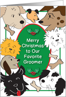 Christmas To Dog Groomer card