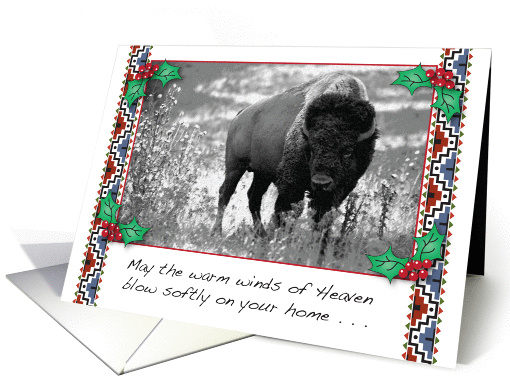 Native American Christmas Card, Buffalo card (847249)