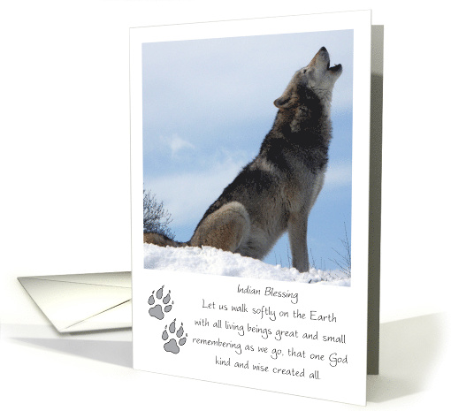 Native American Christmas Card, Wolf card (847557)