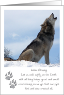 Native American Christmas Card, Wolf card