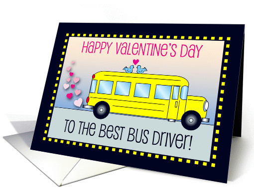 Valentine's Day / To Bus Driver, hearts card (854846)