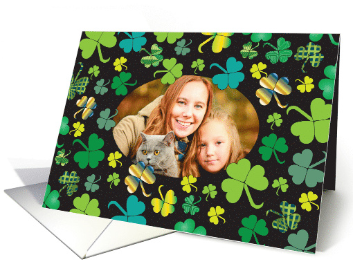 St Patrick's Day Photo Card Shamrocks card (857288)