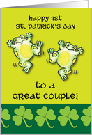 1st St Patrick’s Day As A Couple Frogs card