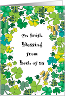 St Patrick’s Day From Both Of Us Shamrocks card