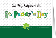 St Patrick’s Day for Girlfriend card