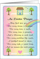 Easter / For Brother & Girlfriend, Prayer, House with Rainbow card