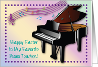 Easter / Piano Teacher, notes, piano card