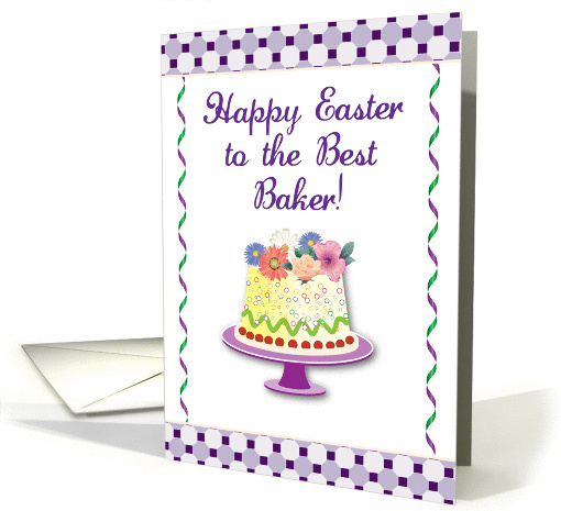 Easter / to Baker, cake, ribbon card (862852)