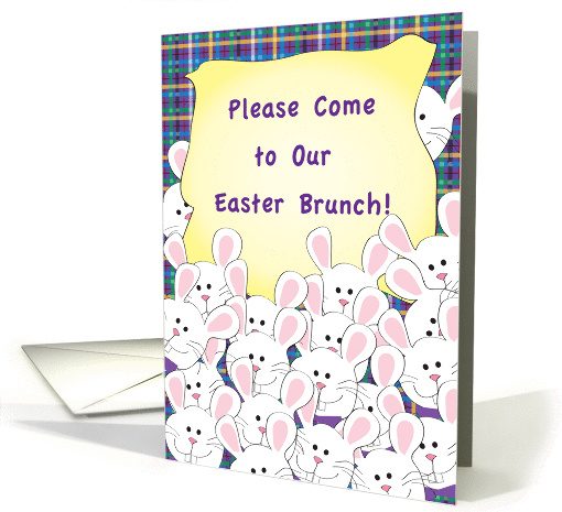 Easter / Brunch Invitation, bunnies, lunch card (864036)