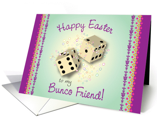 Easter / To My Bunco Friend, dice card (865523)