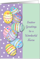 Easter / For Nurse, decorated eggs card