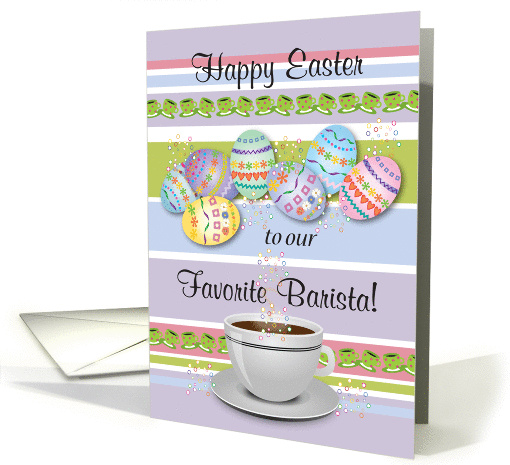 Easter / To Favorite Barista, coffee card (866354)