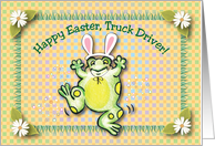 Easter / To Truck Driver, Happy Frog card