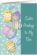 Easter / To Boss, Employer, pastel eggs card