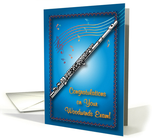 Congratulations / Passing Woodwinds music exam card (868450)
