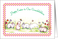 Easter / To Grandchildren, 5 bunnies card