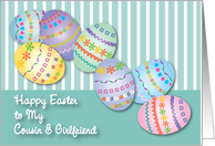 Easter / To Cousin & Girlfriend, eggs card