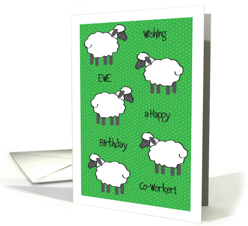 Humorous Birthday / To Co-Worker, colleague, sheep card (869294)