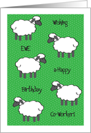 Humorous Birthday / To Co-Worker, colleague, sheep card