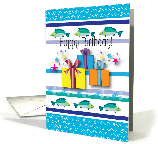 Birthday / For Fishing Fan, presents card (870188)