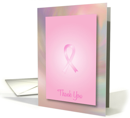 Thank You / Breast Cancer Donation, ribbon card (870246)