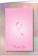 Thank You / Breast Cancer Donation, ribbon card