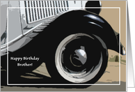 Birthday / To Brother, vintage truck card