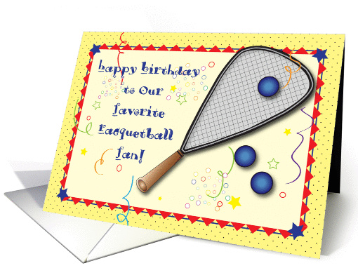 Birthday / To Racquetball Fan, confetti card (871190)