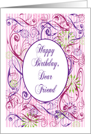 Birthday / To Dear Friend Abstract card