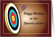 Birthday / To Archer, Target card