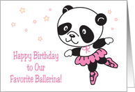 Birthday To Ballerina Panda card