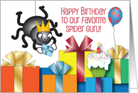 Birthday / To Spider Lover, presents card