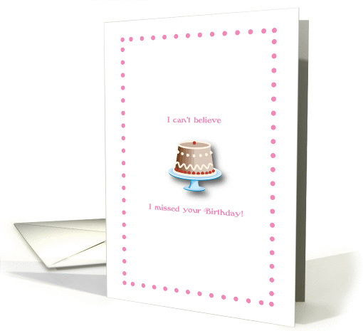 Birthday / Belated, to Aunt, Birthday Cake card (874782)