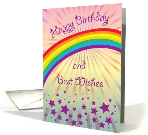 Birthday / Rainbow, best wishes card (877153)