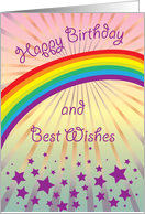 Birthday / Rainbow, best wishes card