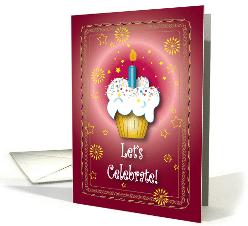 Birthday / To Roommate, cupcake, candle card (877163)