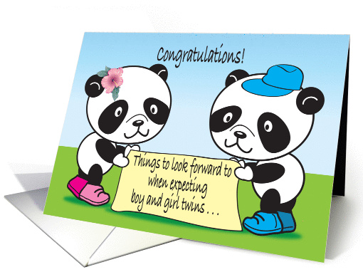 Congratulations / Expecting Boy & Girl Twins card (877166)