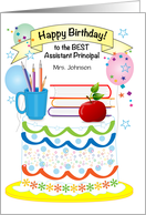 Custom Happy Birthday Assistant Principal Cake card