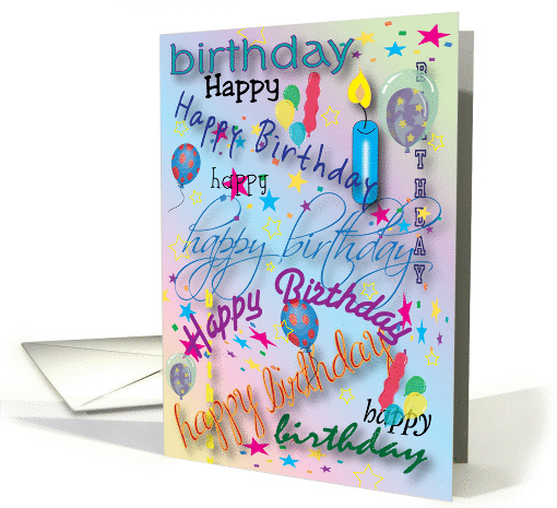 Happy Birthday, to Sponsor, candle card (878559)