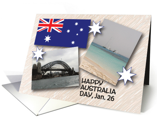 Australia Day, January 26, ANA Day Flag card (879921)