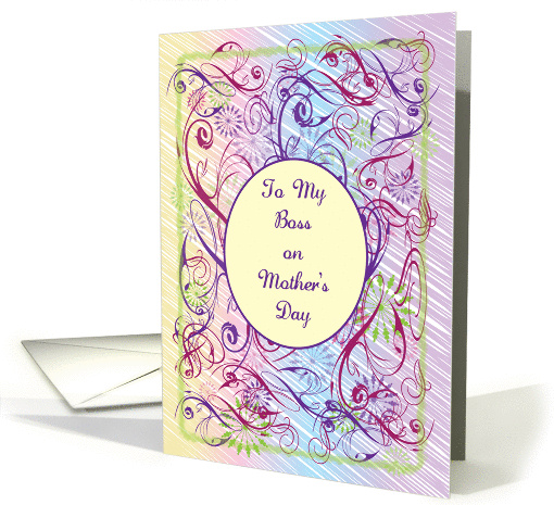 Mother's Day, to Boss, pastels card (881601)