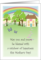 Mother’s Day, Rainbow & Butterflies card