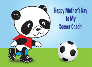 Mother's Day, to Soccer Coach, Panda